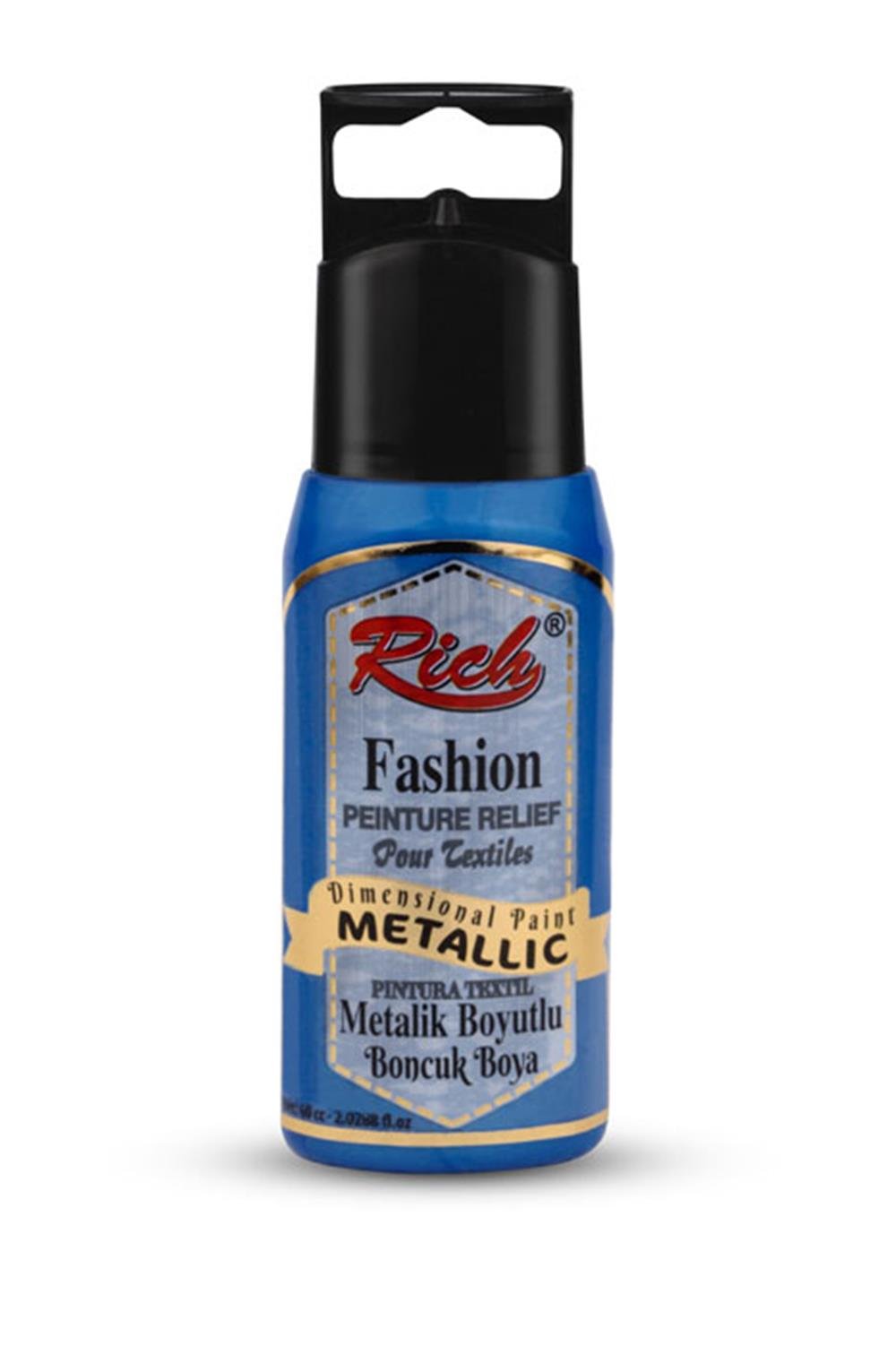 BOYUTLU BONCUK BOYA METALİK - MAVİ 060ml