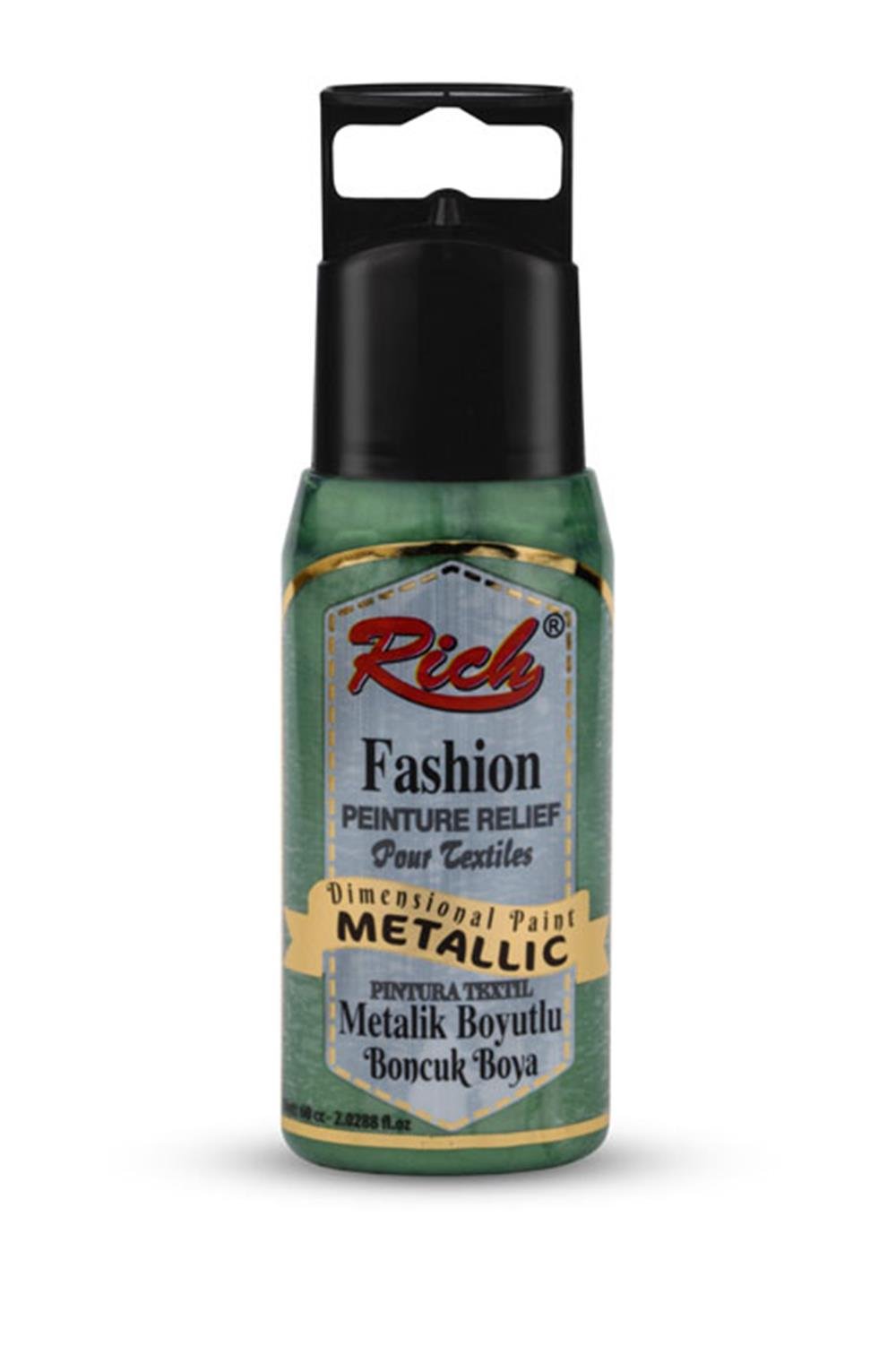 BOYUTLU BONCUK BOYA METALİK - YEŞİL 060ml