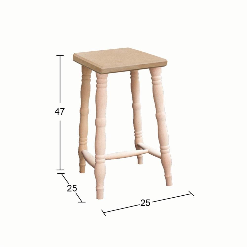İST 07 45 CM TORNA AYAKLI KARE TABURE