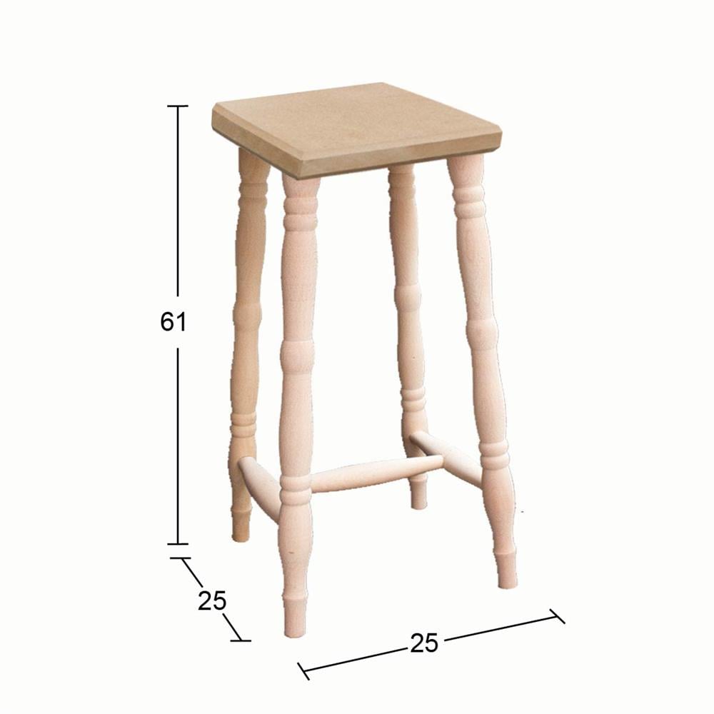 İST 08 60 CM TORNA AYAKLI KARE TABURE