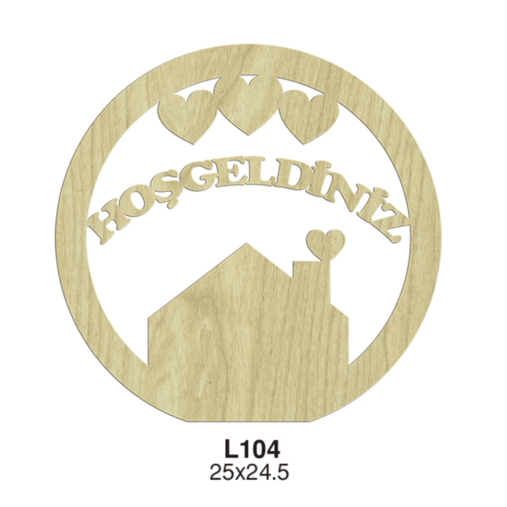 L 104 HOŞGELDİNİZ  KAPI SÜSÜ 