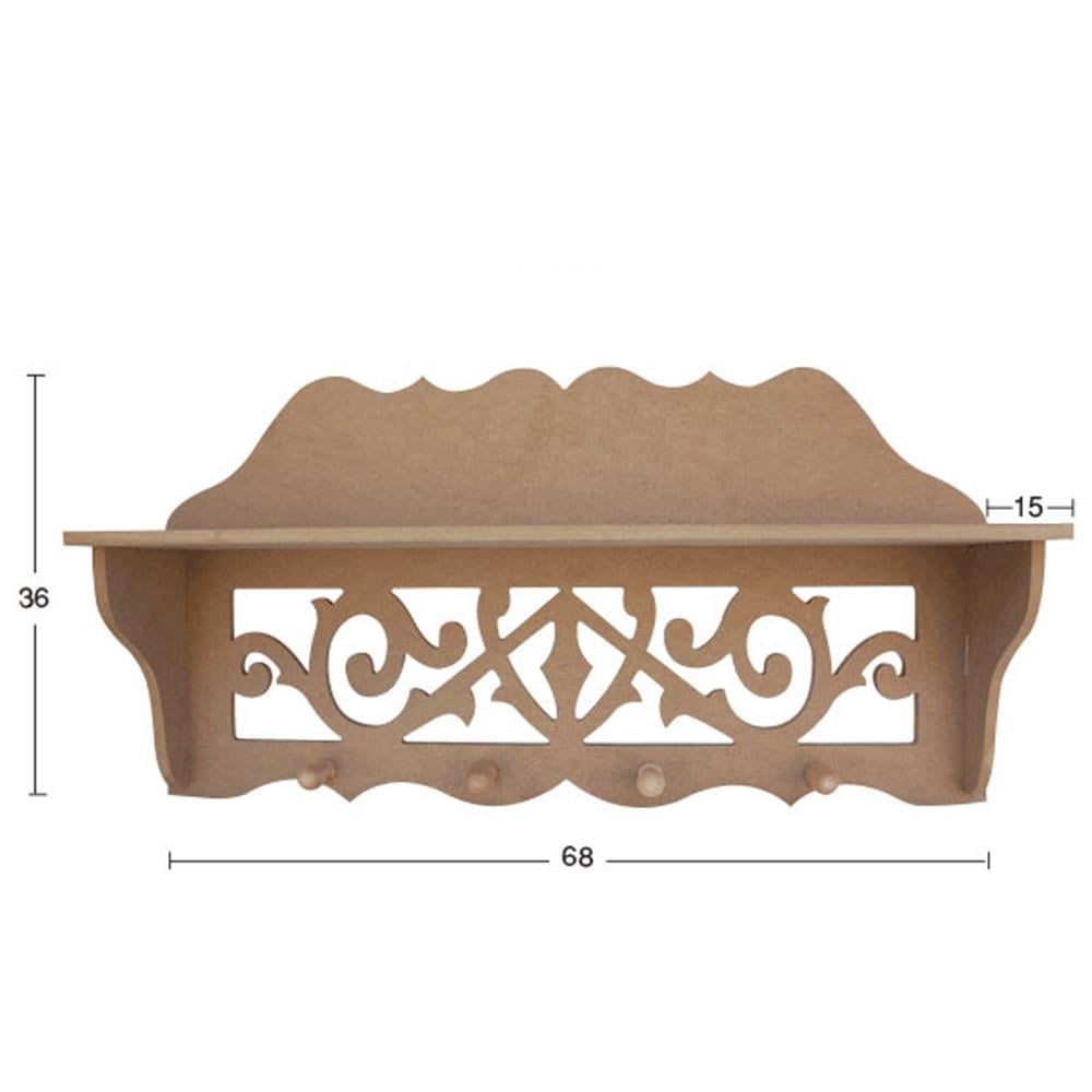 L 200 TOPUZLU İŞLEMELİ RAF