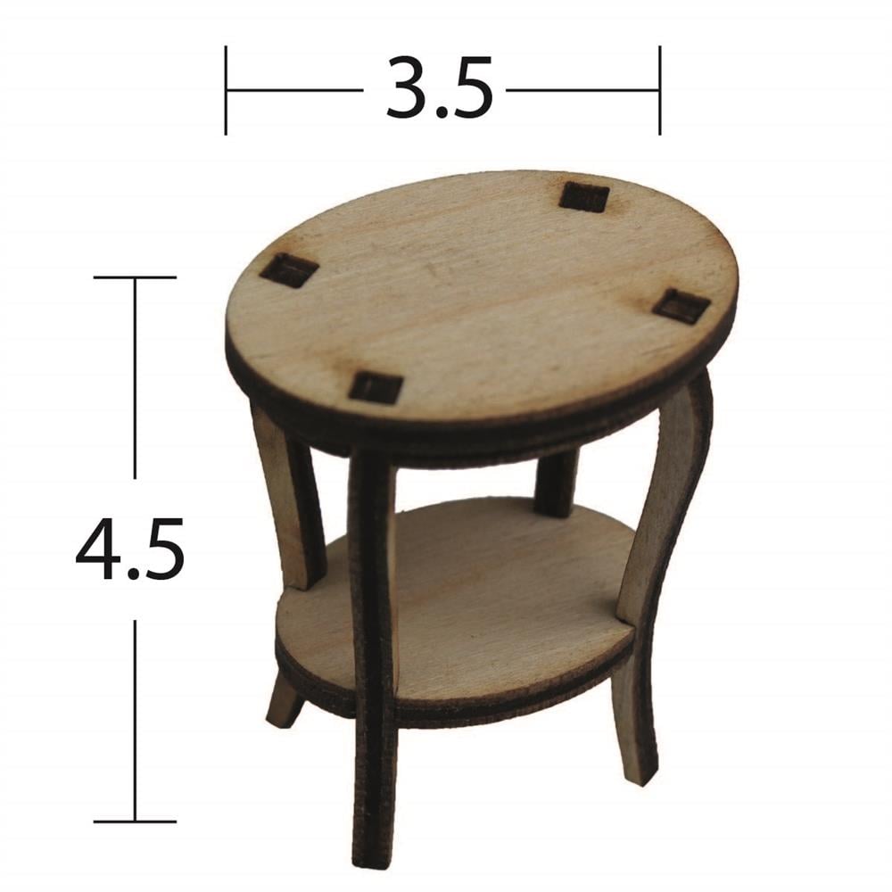 MN 39 MİNYATÜR OVAL SEHPA