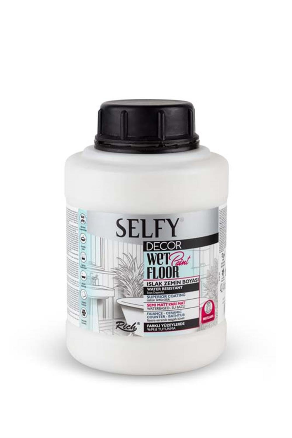 SELFY DECOR ISLAK ZEMİN BOYASI ANTİK BEYAZ  1250ml