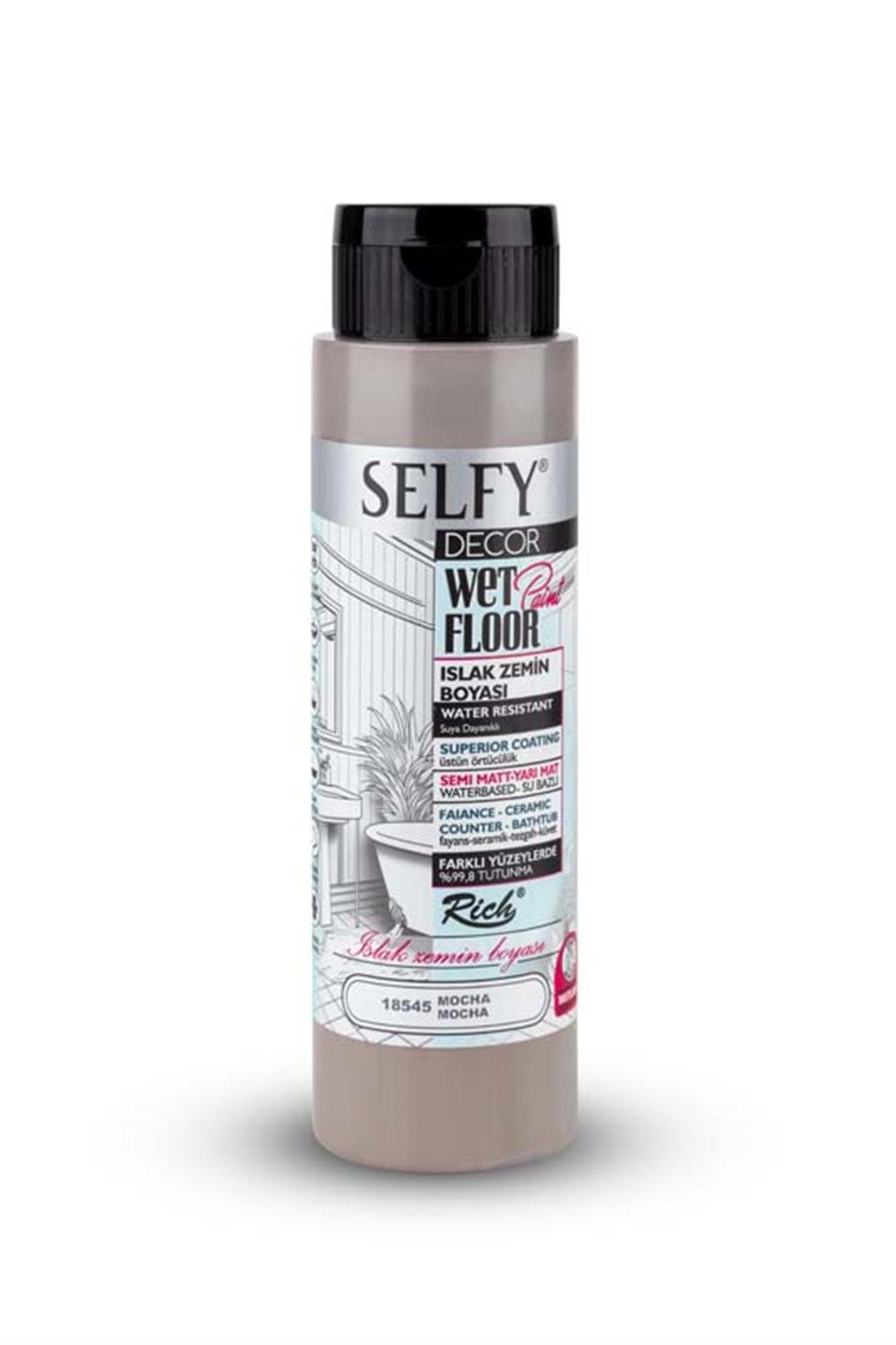 SELFY DECOR ISLAK ZEMİN BOYASI MOCHA 500ml