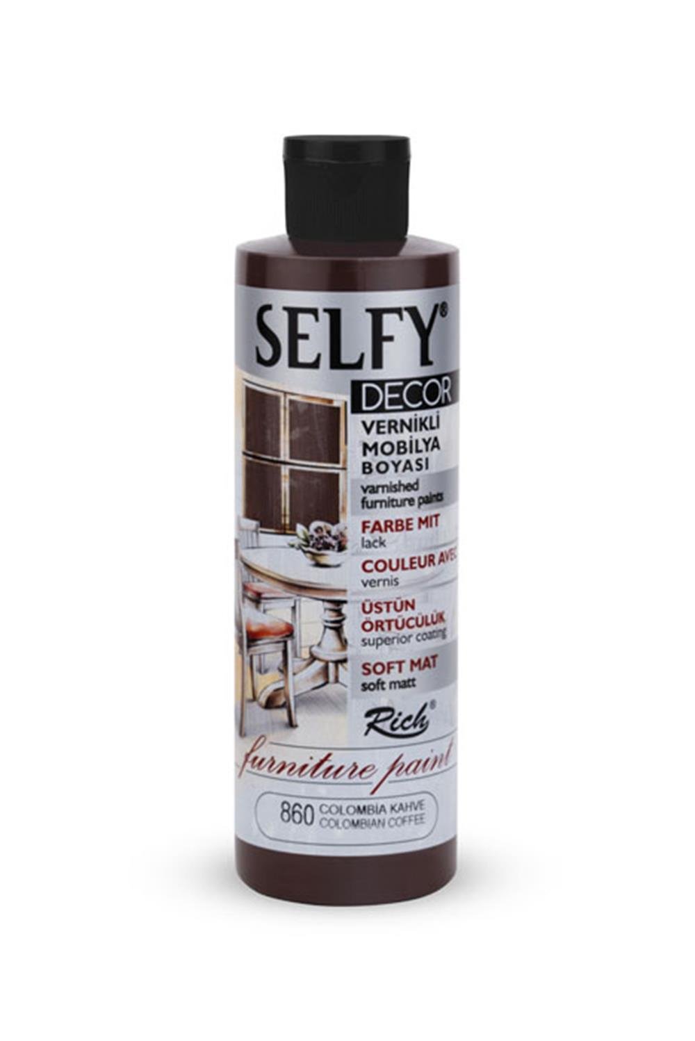SELFY DECOR MOBİLYA BOYASI - KOLOMBİYA KAHVE 240ml