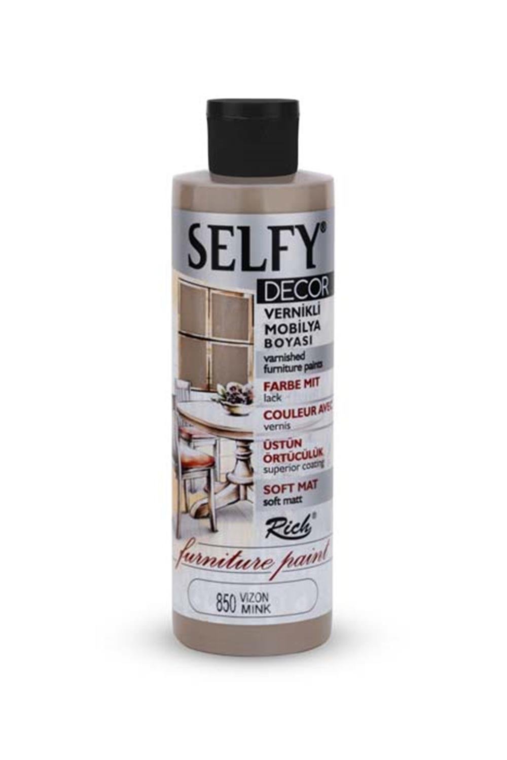 SELFY DECOR MOBİLYA BOYASI - VİZON 240ml