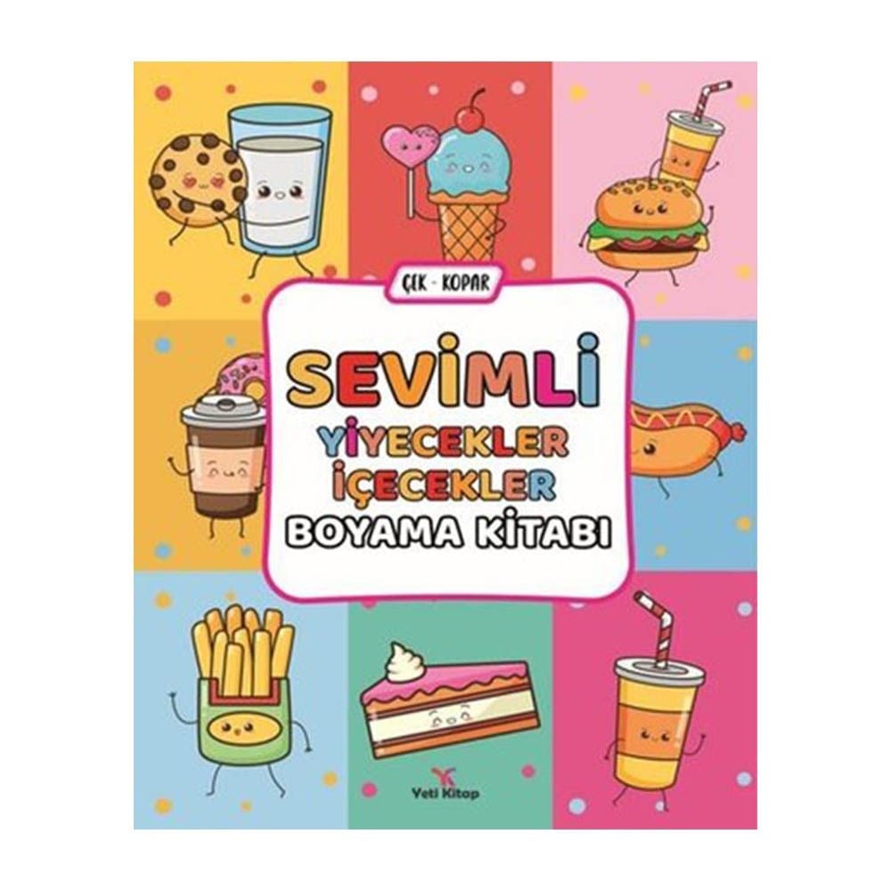 Yeti KitapSevimli Yiyecekler İçecekler Boyama Kitabı