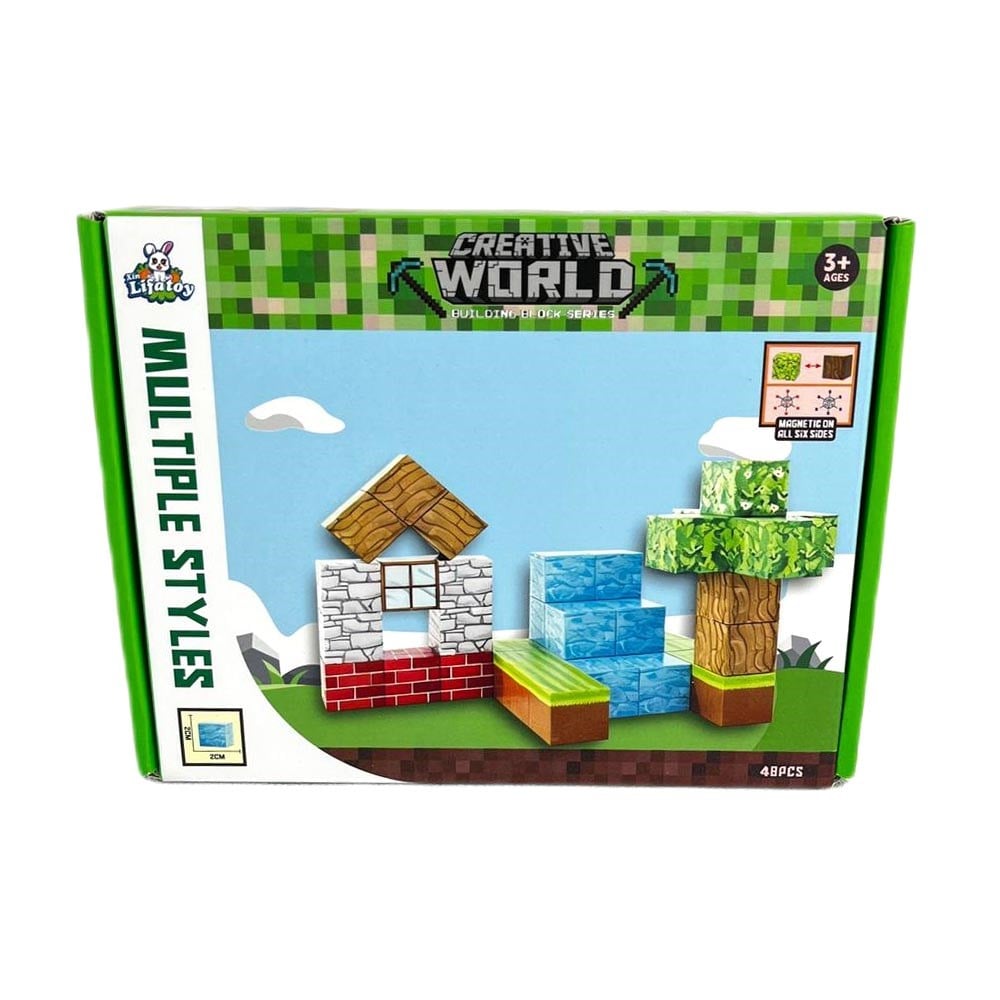 Metaş OyuncakWorld Manyetik Yapı Blokları 48 Parça