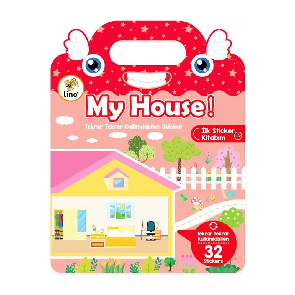 LinoLino Tekrar Tekrar Kullanılabilen İlk Sticker Kitabım My House