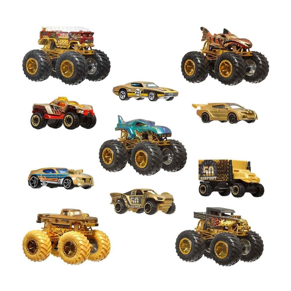Hot Wheels1:64 Hot Wheels Monster Trucks Bigfoot Trophy Şampiyonları Araba ve Kamyon