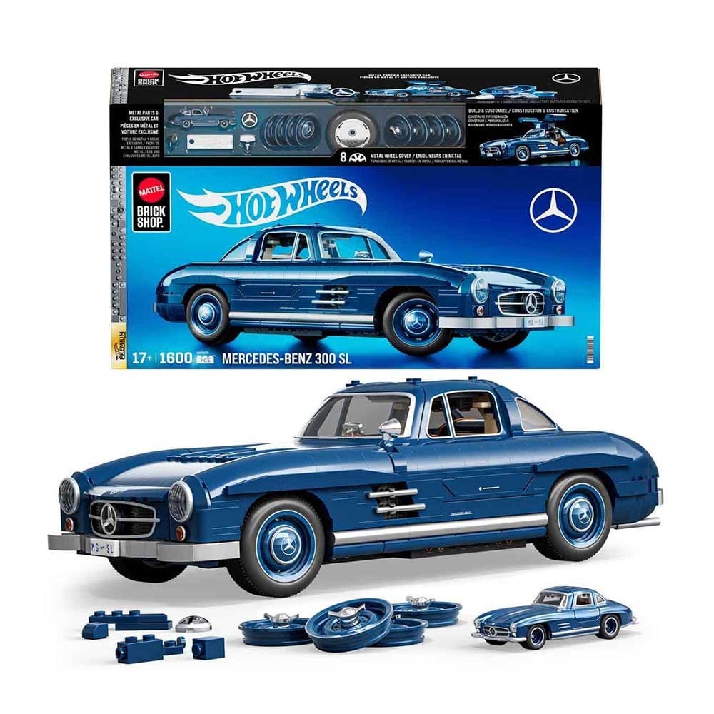 Hot WheelsHot Wheels Premium Serisi Mercedes-Benz 300 SL Araba Yapım Seti 1600 Parça