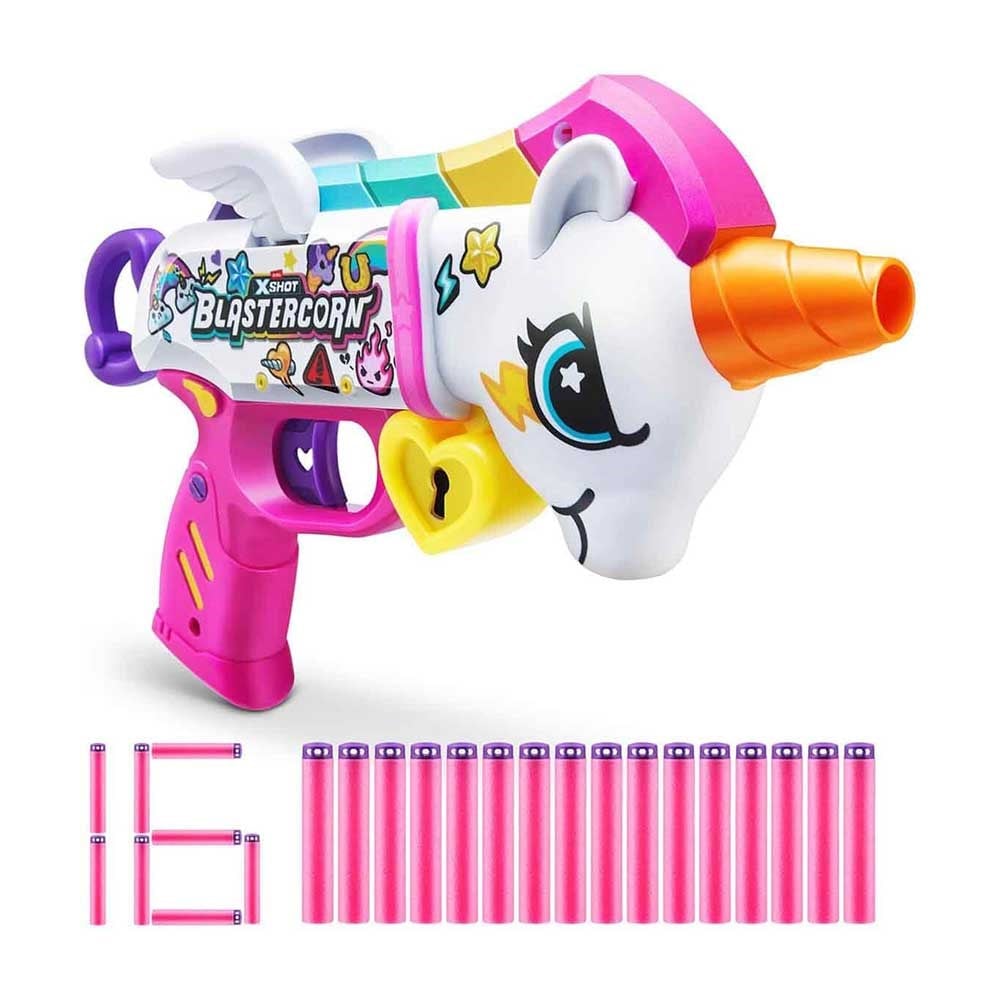 SunmanSunman X-Shot Blastercorn 16 Mermili Sünger Dart Atan Silah 30 cm