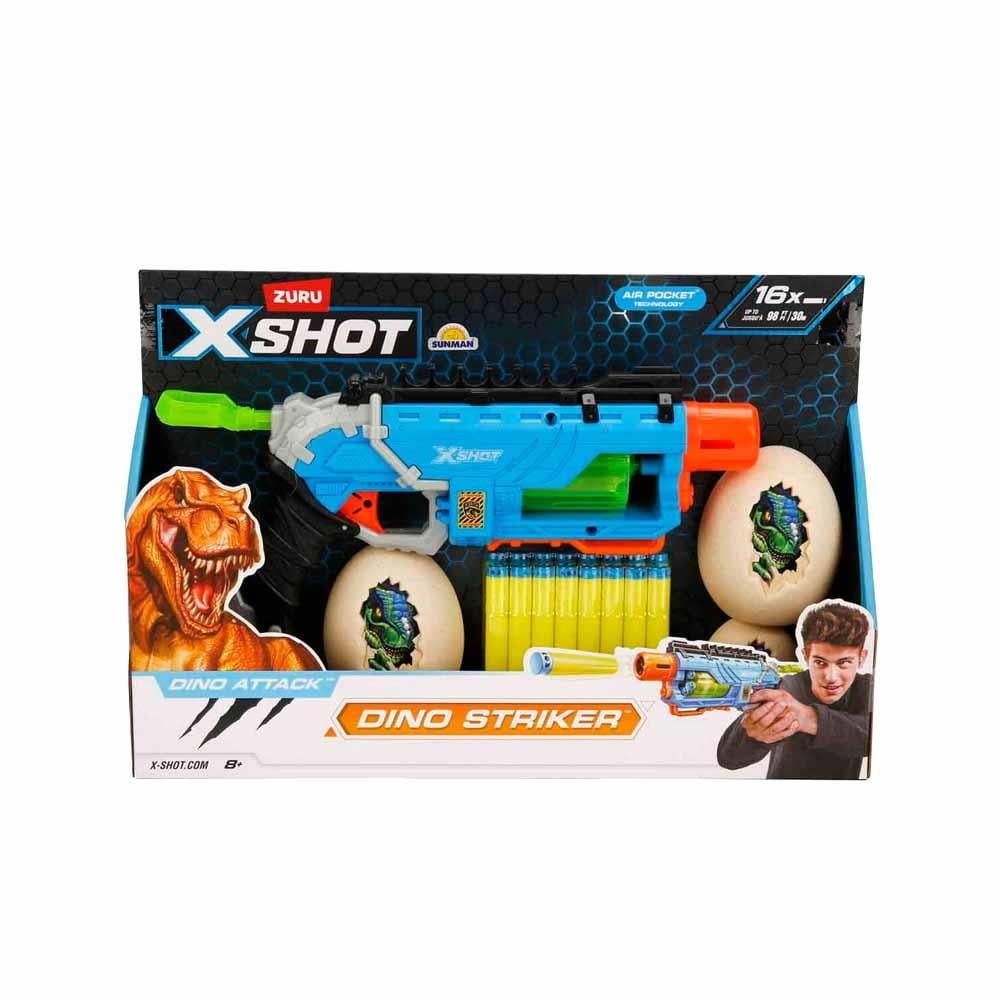 SunmanX-Shot Dino Attack Dino Striker 16 Mermili Sünger Dart Atan Silah 32 cm
