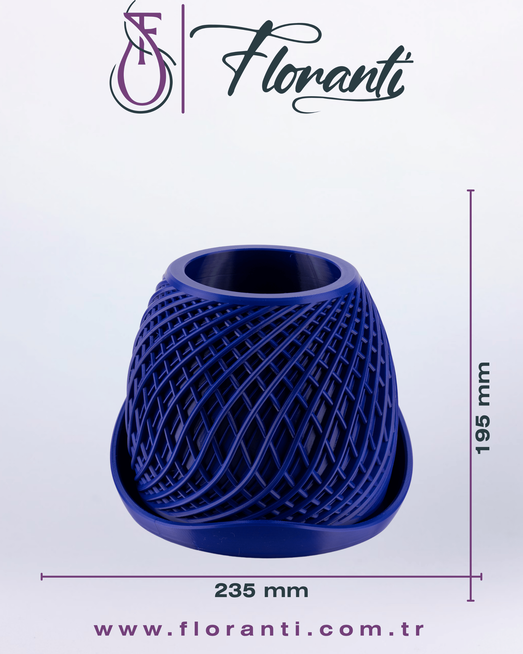 Saksı 23,5x23,5x19,5cm No.1007