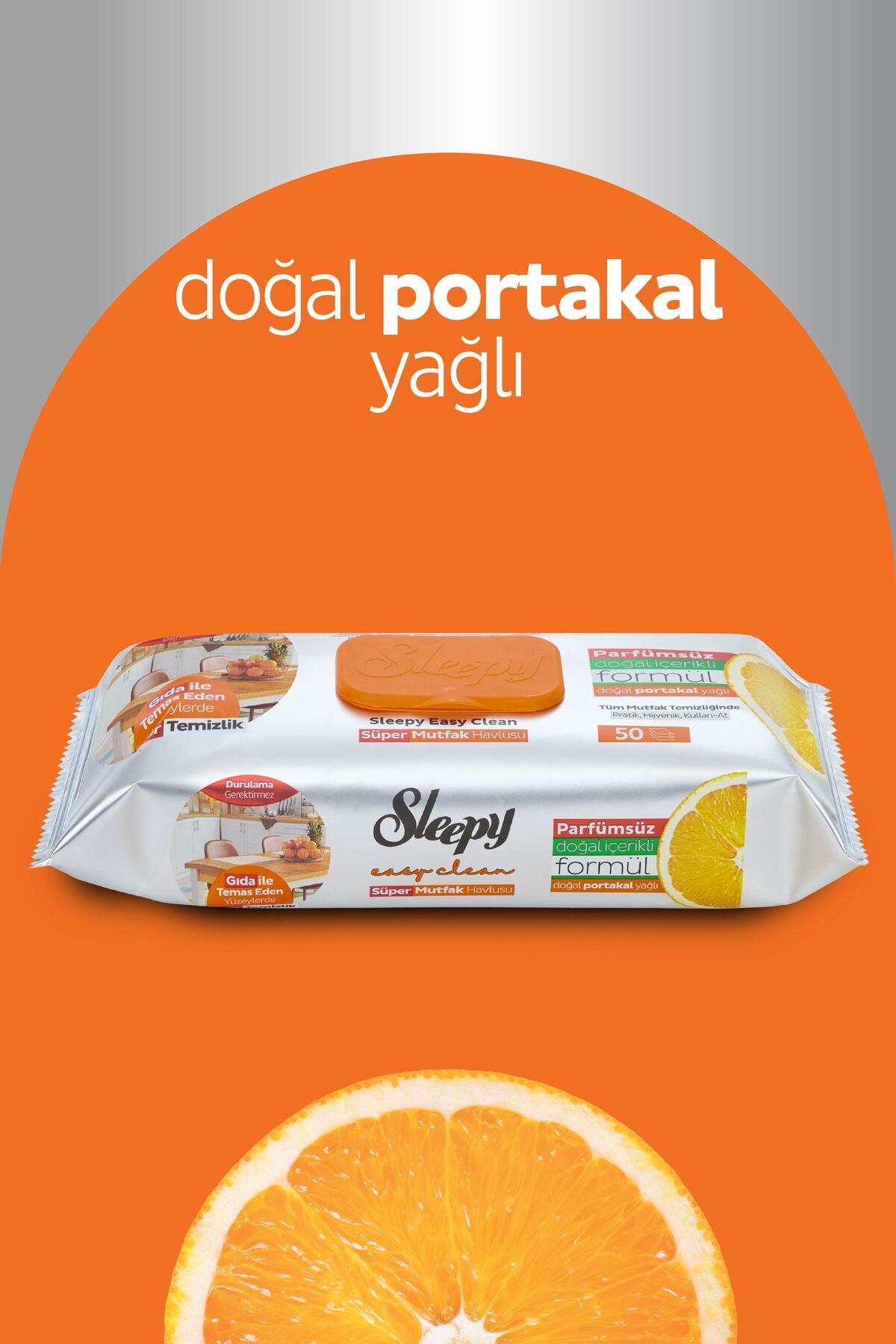 Easy Clean Süper Yüzey Temizlik Mutfak Havlusu&mendili Portakal Yağlı 50 Yaprak