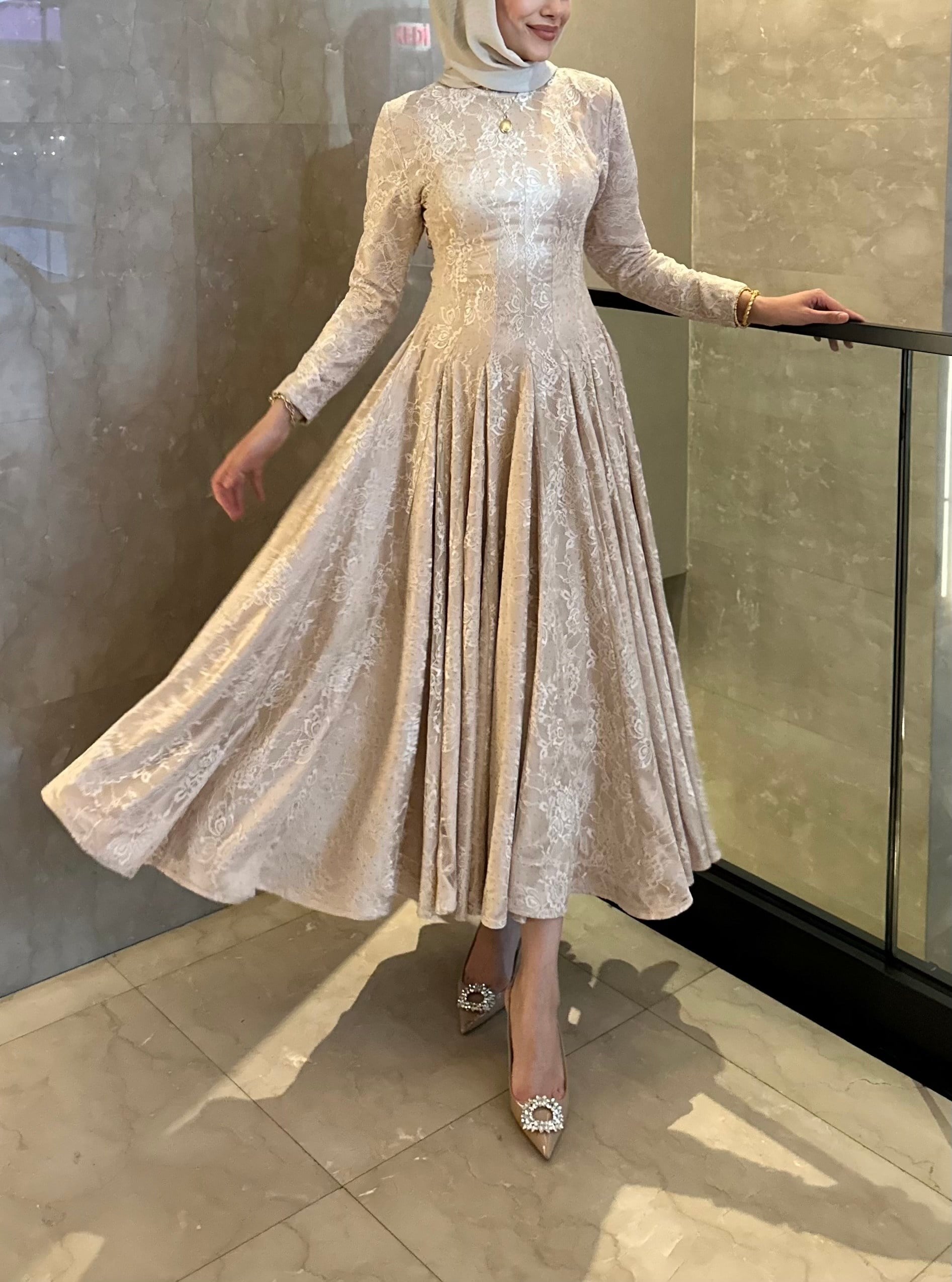 İsabel Dress - Pudra