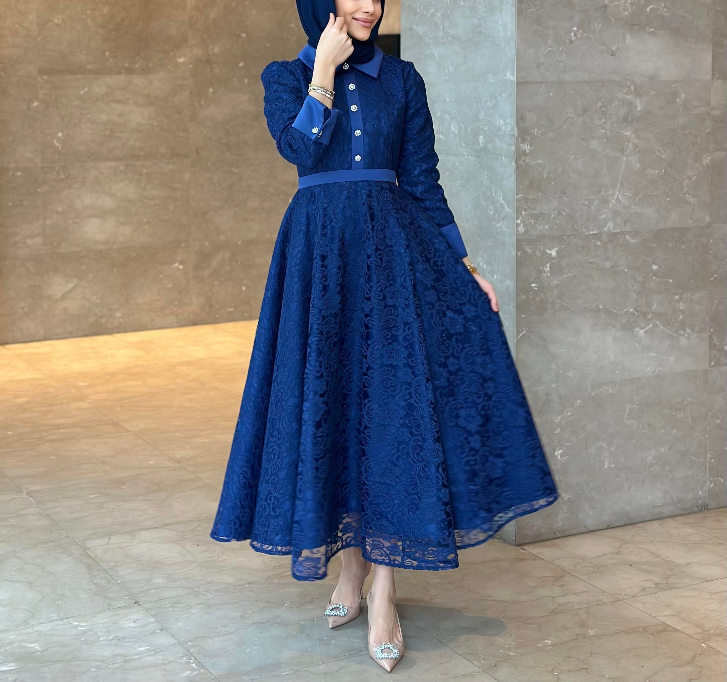 Romantik Dress | Lacivert