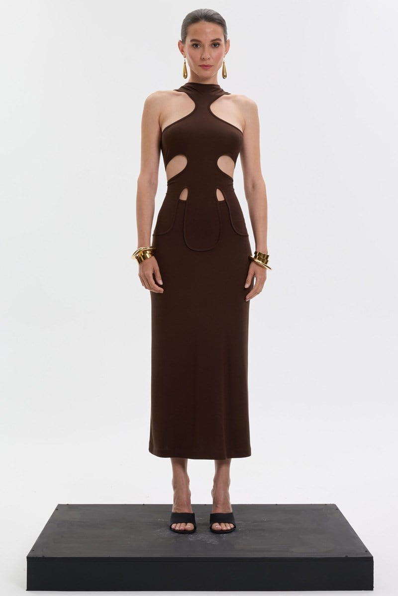 Shadowline Midi Dress