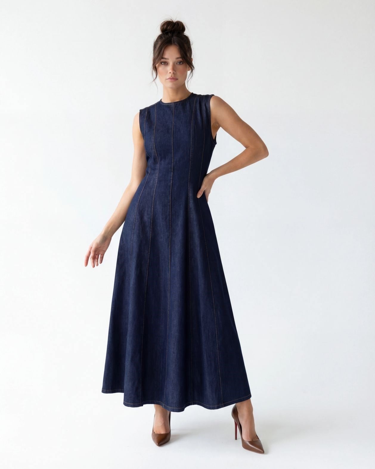 7601 KOT ELBİSE-DARK BLUE