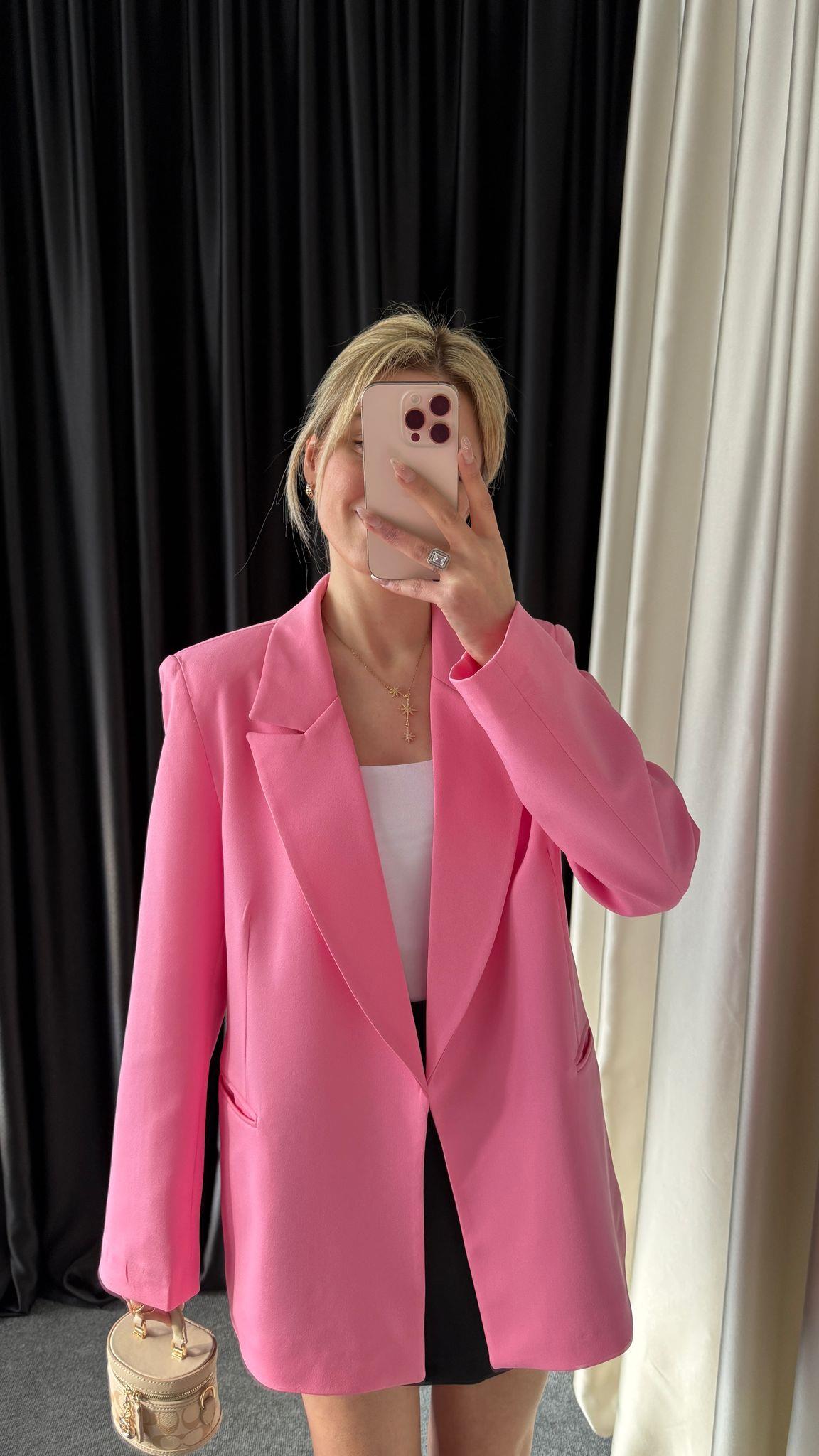 BLAZER CEKET PEMBE