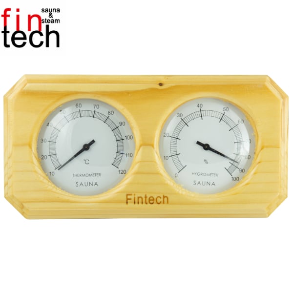 Fintech Ahşap Sauna Termometre Higrometre KombineSauna Odası EkipmanlarıFintech22015143007