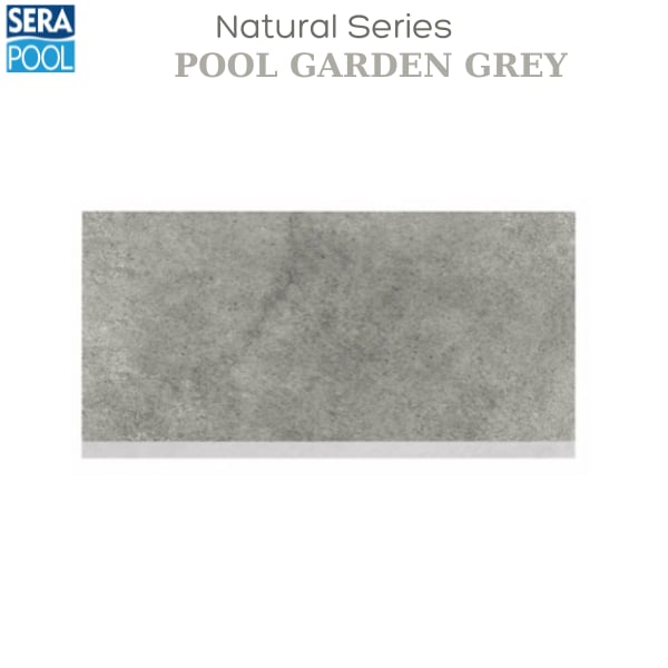 Porselen Çizgi Taşma Karo 33x66x1,80 cm - Pool Garden GreyPorselen TutamakSerapoolPGG3366HST