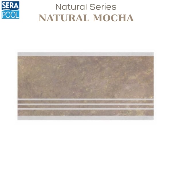 Porselen Çizgi Taşma Tutamak 33x66x1,80 cm - Natural MochaPorselen TutamakSerapoolNM3366HSH