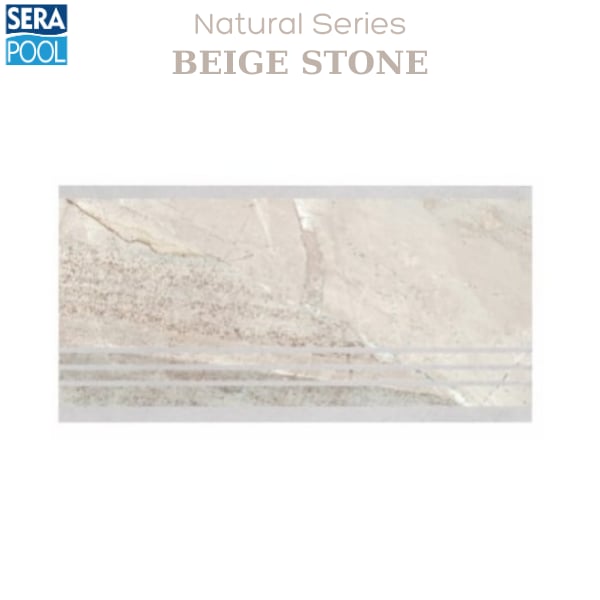 Porselen Çizgi Taşma Tutamak 33x66x1,80 cm - Beige StonePorselen TutamakSerapoolBS3366HSH