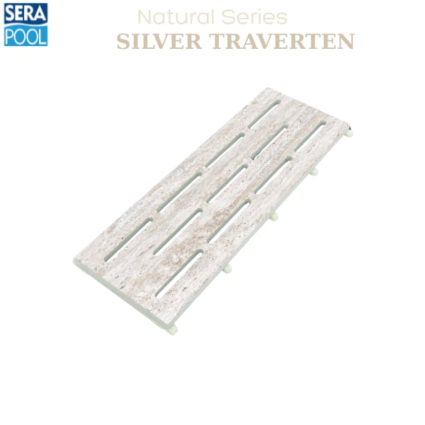 Porselen Monoblok Izgara - Silver TravertenPorselen IzgaraSerapoolSTGM