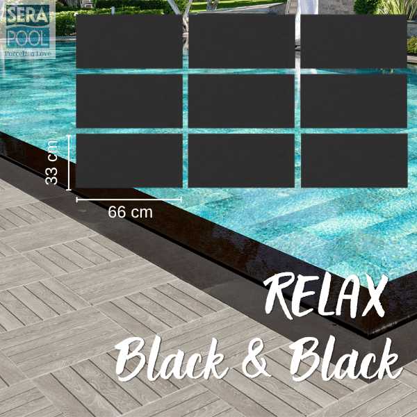 Serapool  Black And Black Porselen Havuz KarolarıPorselen Havuz İçi KarolarSerapoolRBAB3366