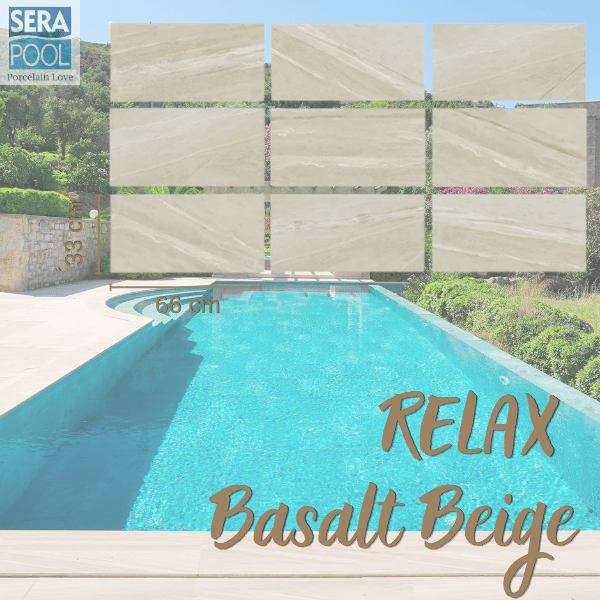 Serapool  Relax Basalt Beige Porselen Havuz KarolarıPorselen Havuz İçi KarolarSerapoolRBB3366