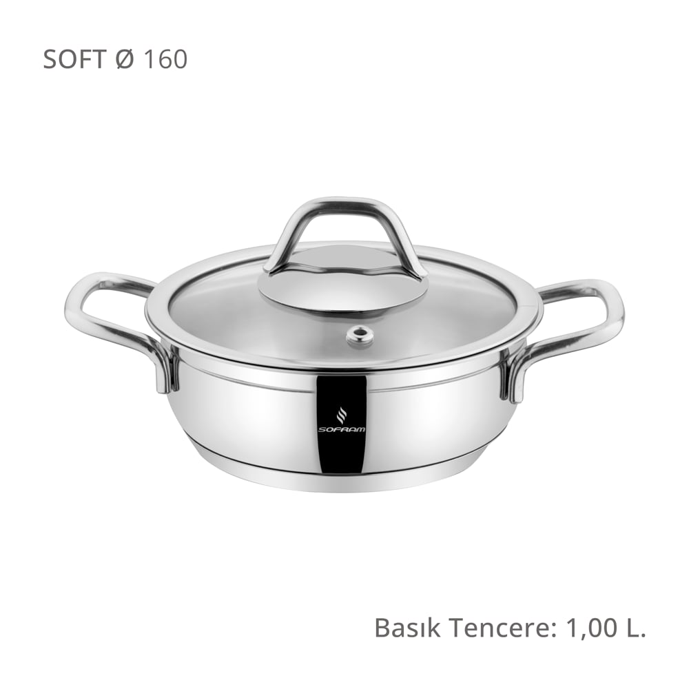Sofram Soft 16 cm Basık Tencere