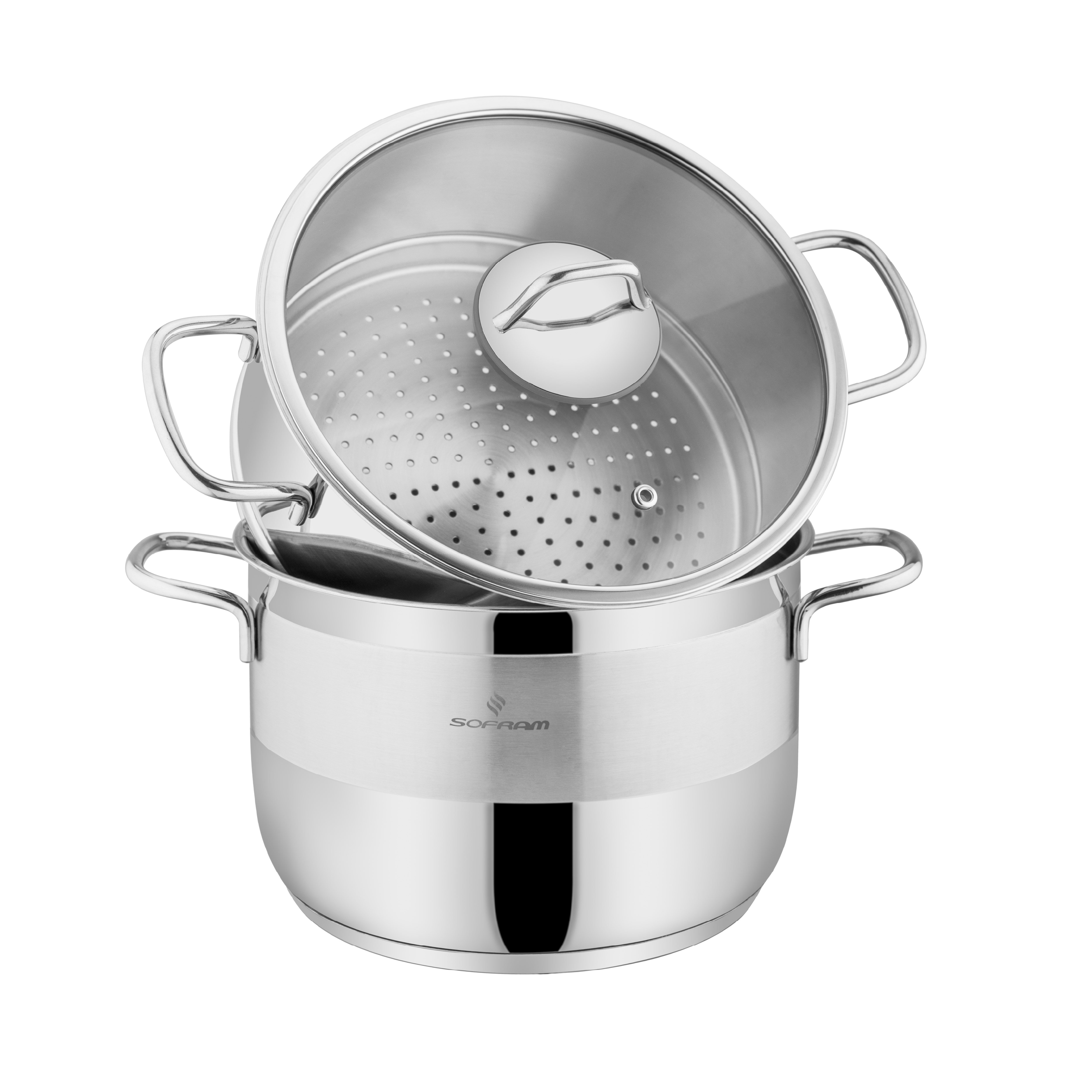 Sofram Soft 26 cm 3 Parça Buharda Pişirme Tencere Seti - 8,30 Litre