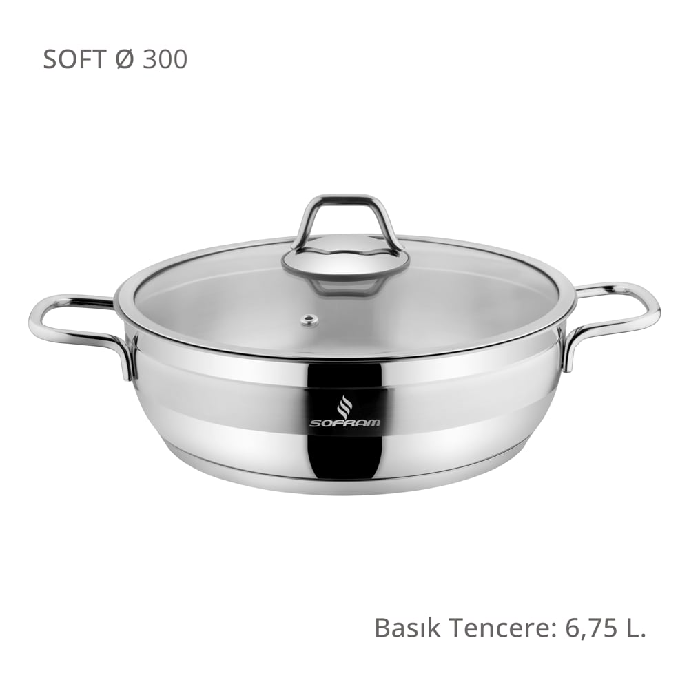 Sofram Soft 30 cm Basık Tencere