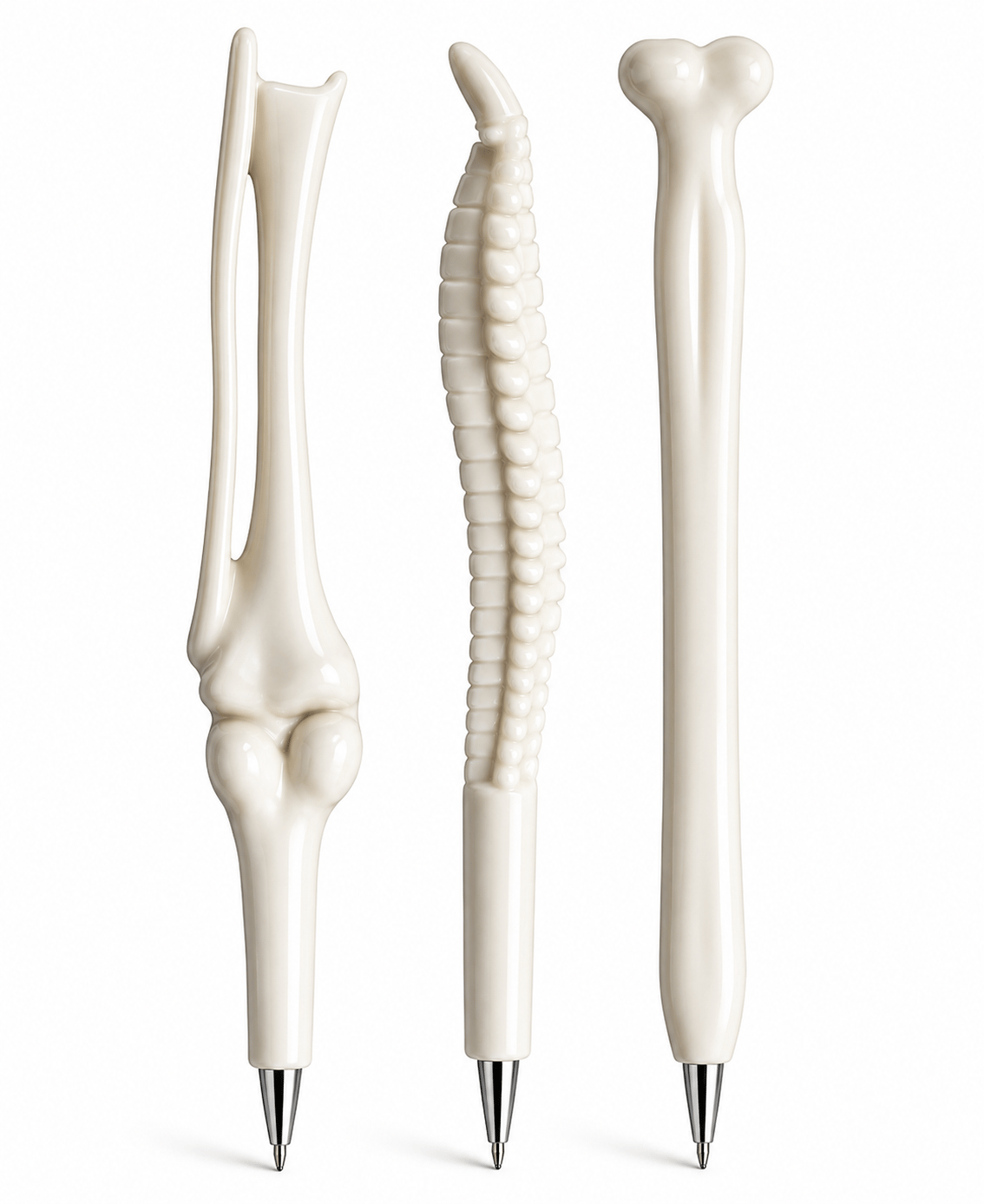 3 Adet 0.7mm Anatomik Görselli Kemik Tükenmez Kalem