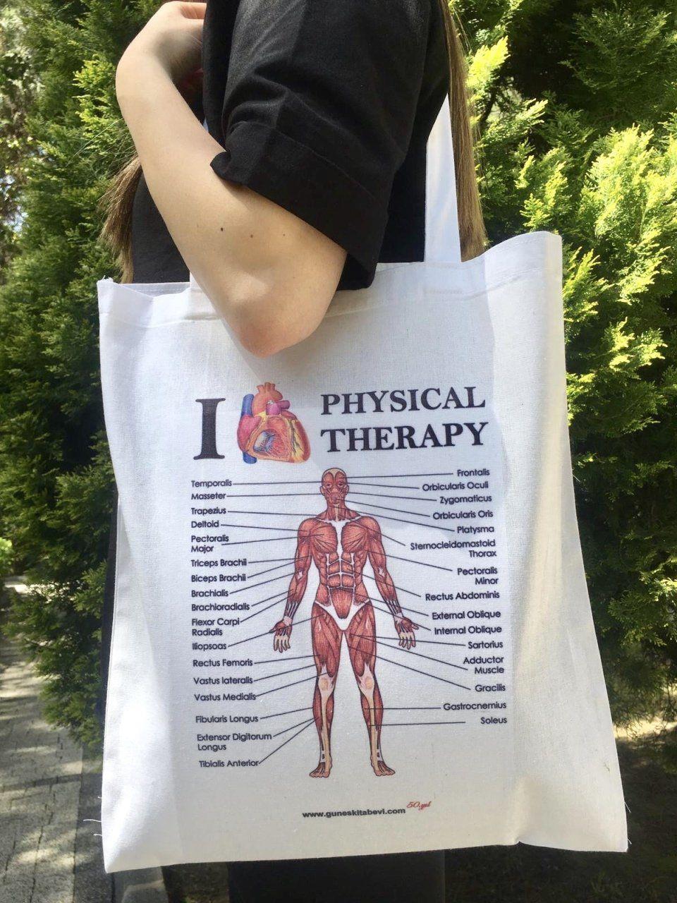 Beyaz - Love Fizyoterapi Bez Çanta