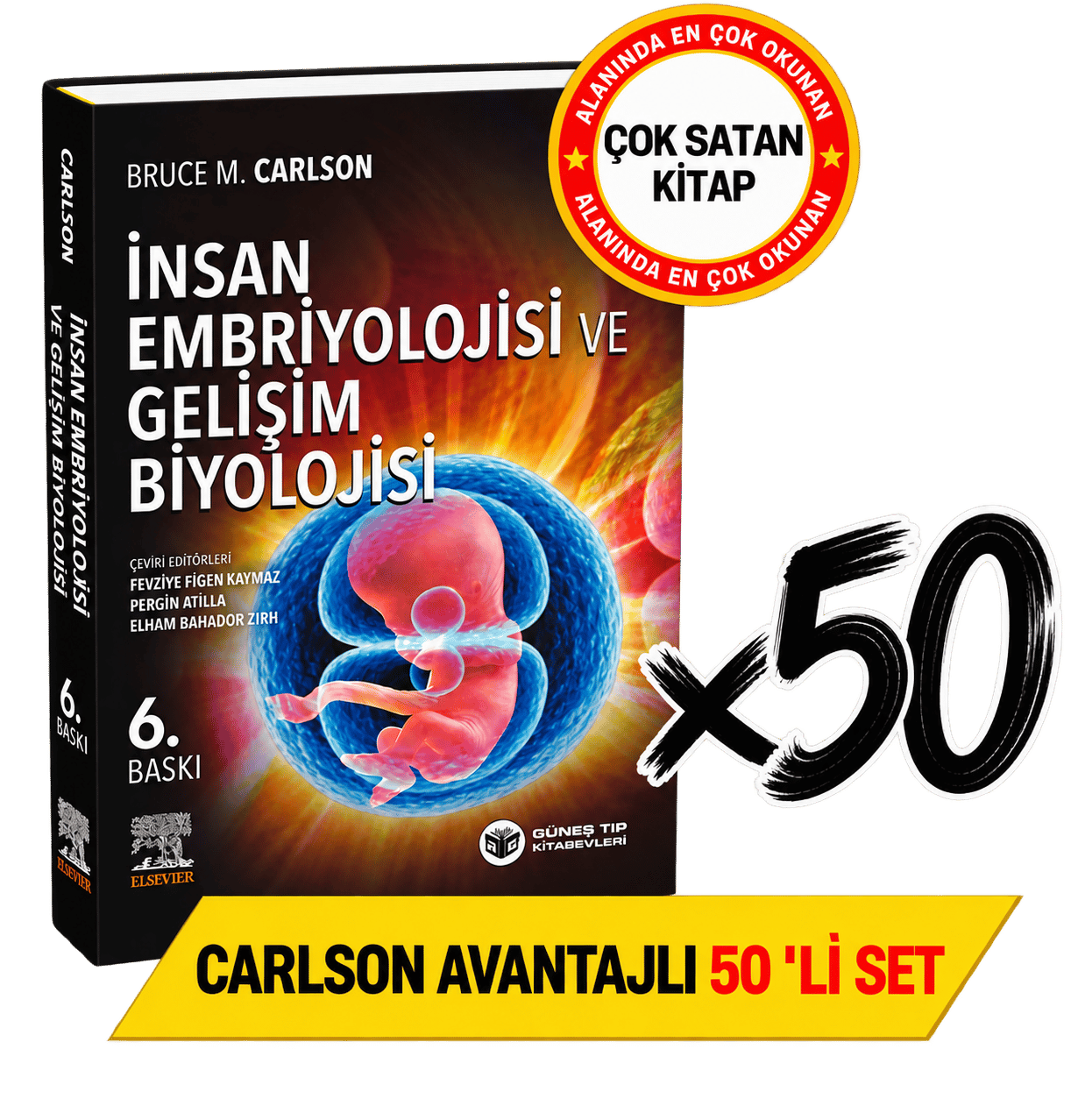 Carlson: İnsan Embriyolojisi ve Gelişim Biyolojisi Avantajlı 50'li SET