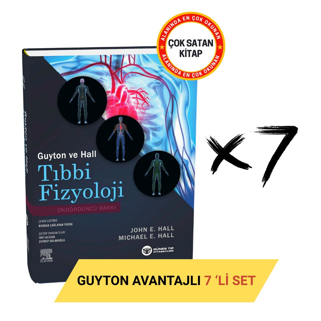 Guyton Tıbbi Fizyoloji 14. Baskı Avantajlı 7'li SET