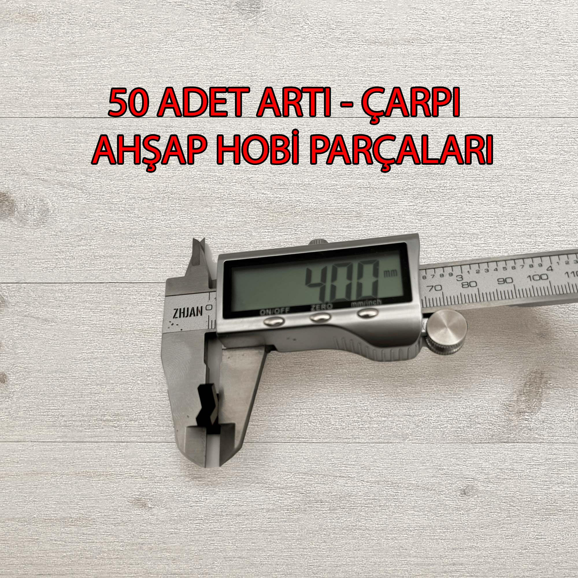 50 Adet Ahşap Artı ve Çarpı Parçaları | Hobi, Maket ve Tasarım Projeleri İçin