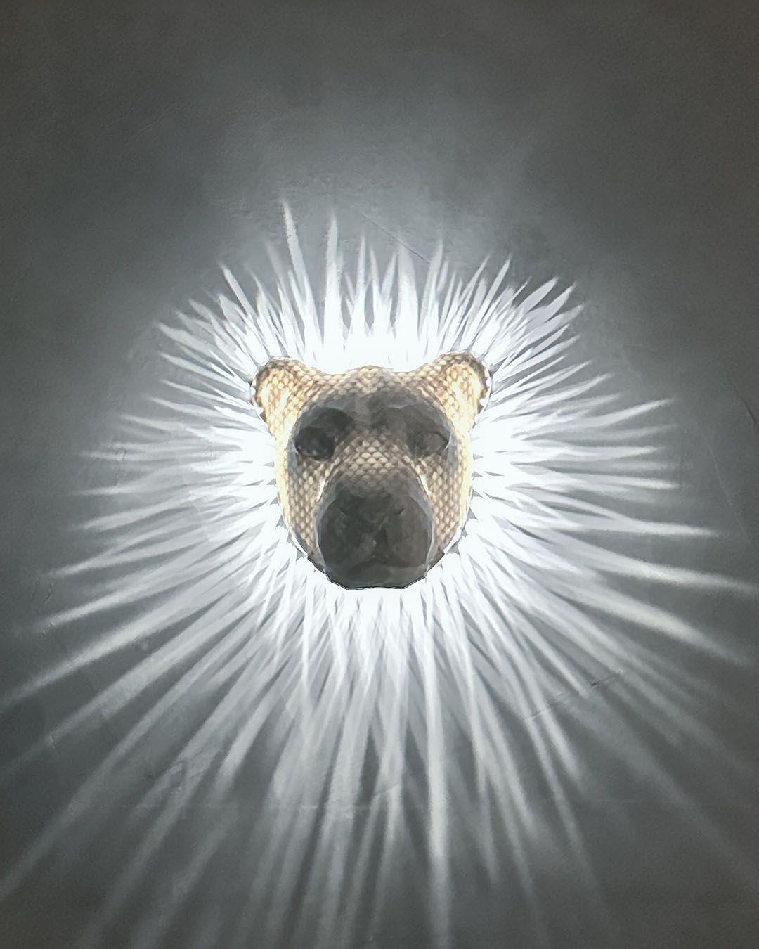 Aslan Başı Duvar Lambası – LED Aydınlatmalı 3D Duvar Dekoru