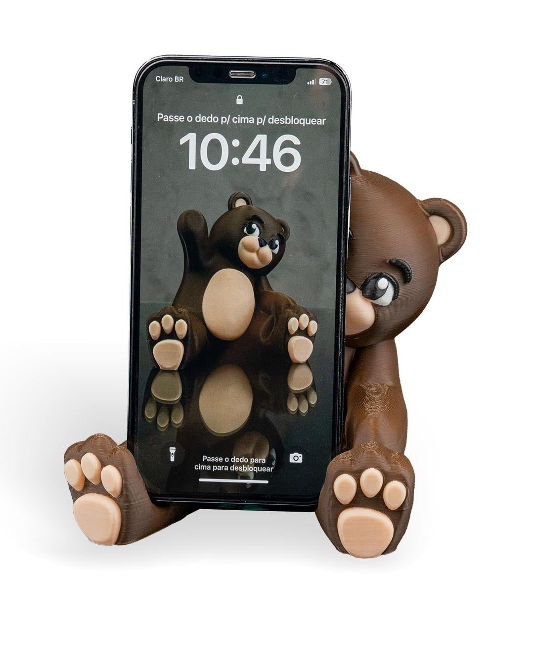 Ayı Temalı Telefon Tutucu