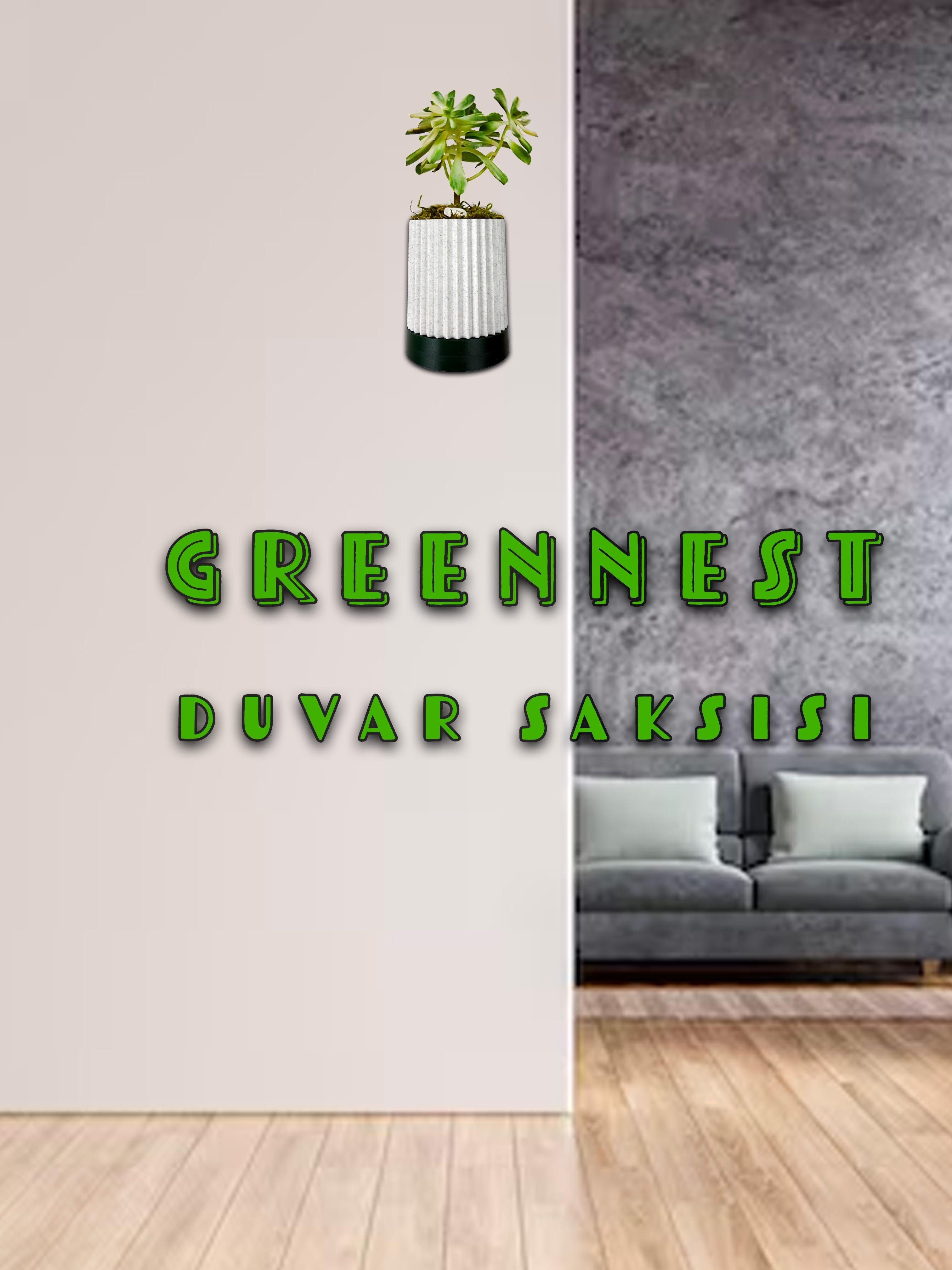 Greennest Mini Duvar Saksısı Sukulent Dekoratif Duvar Saksısı