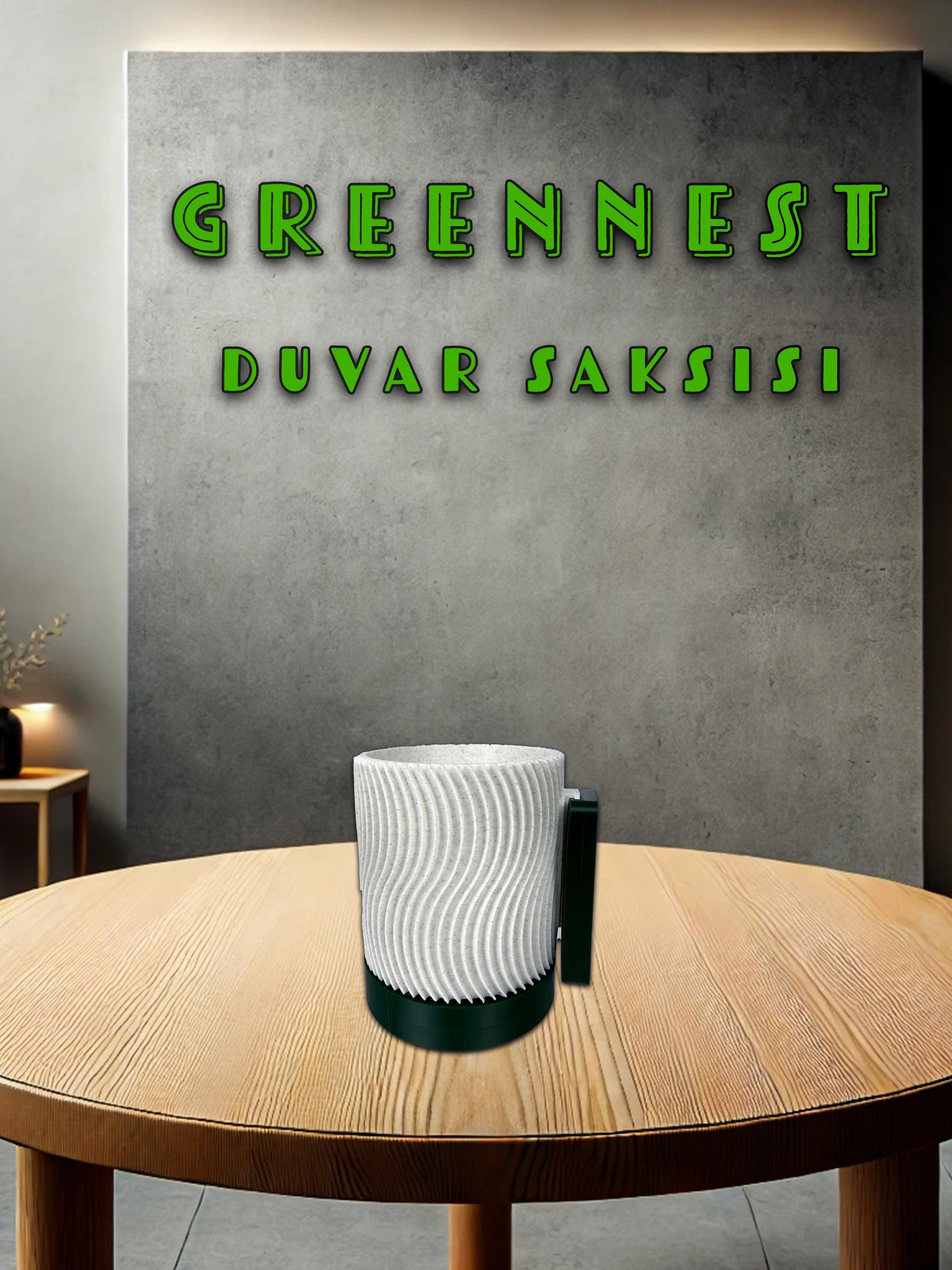 Greennest Mini Duvar Saksısı Sukulent Dekoratif Duvar Saksısı