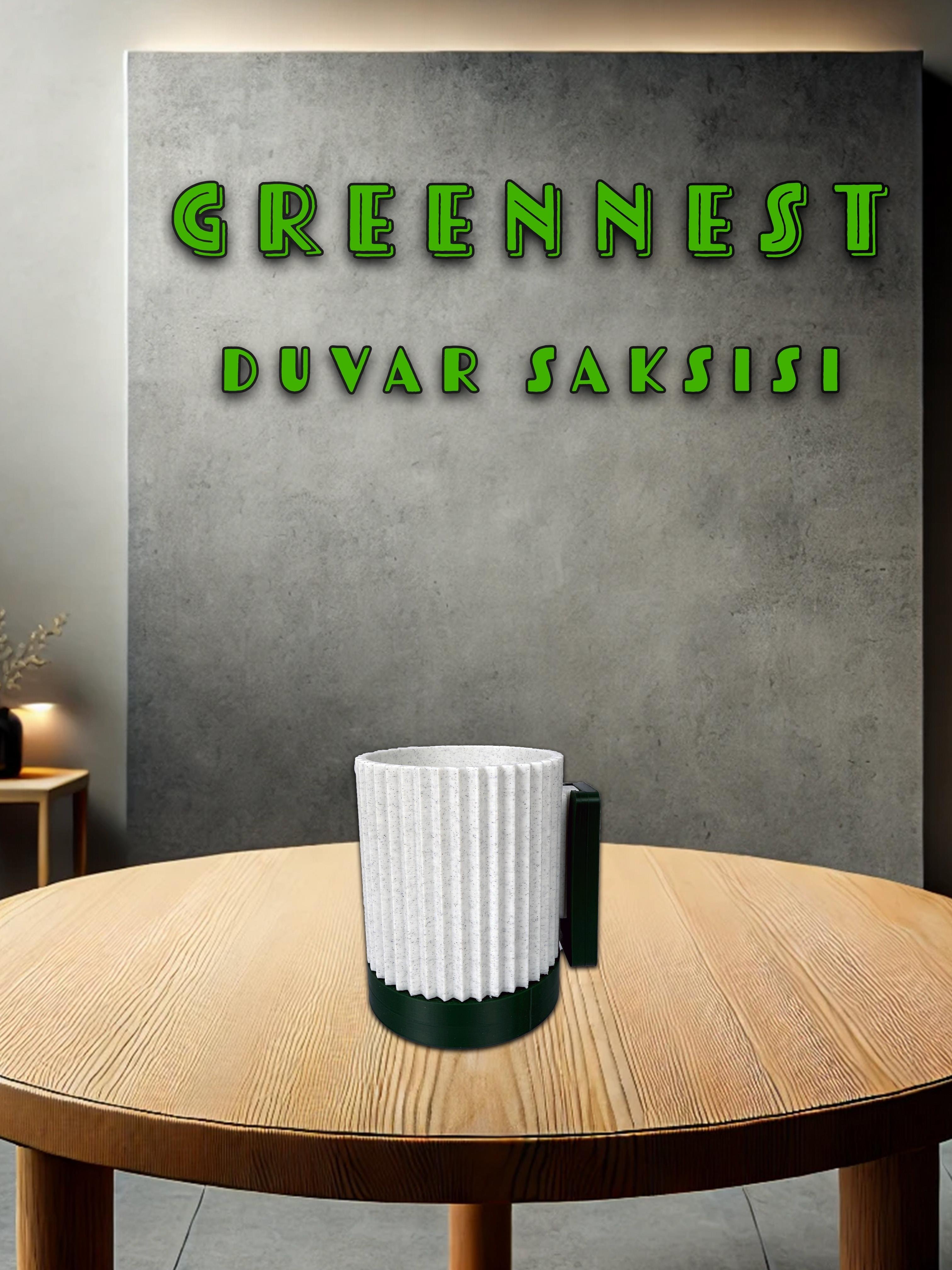 Greennest Mini Duvar Saksısı Sukulent Dekoratif Duvar Saksısı