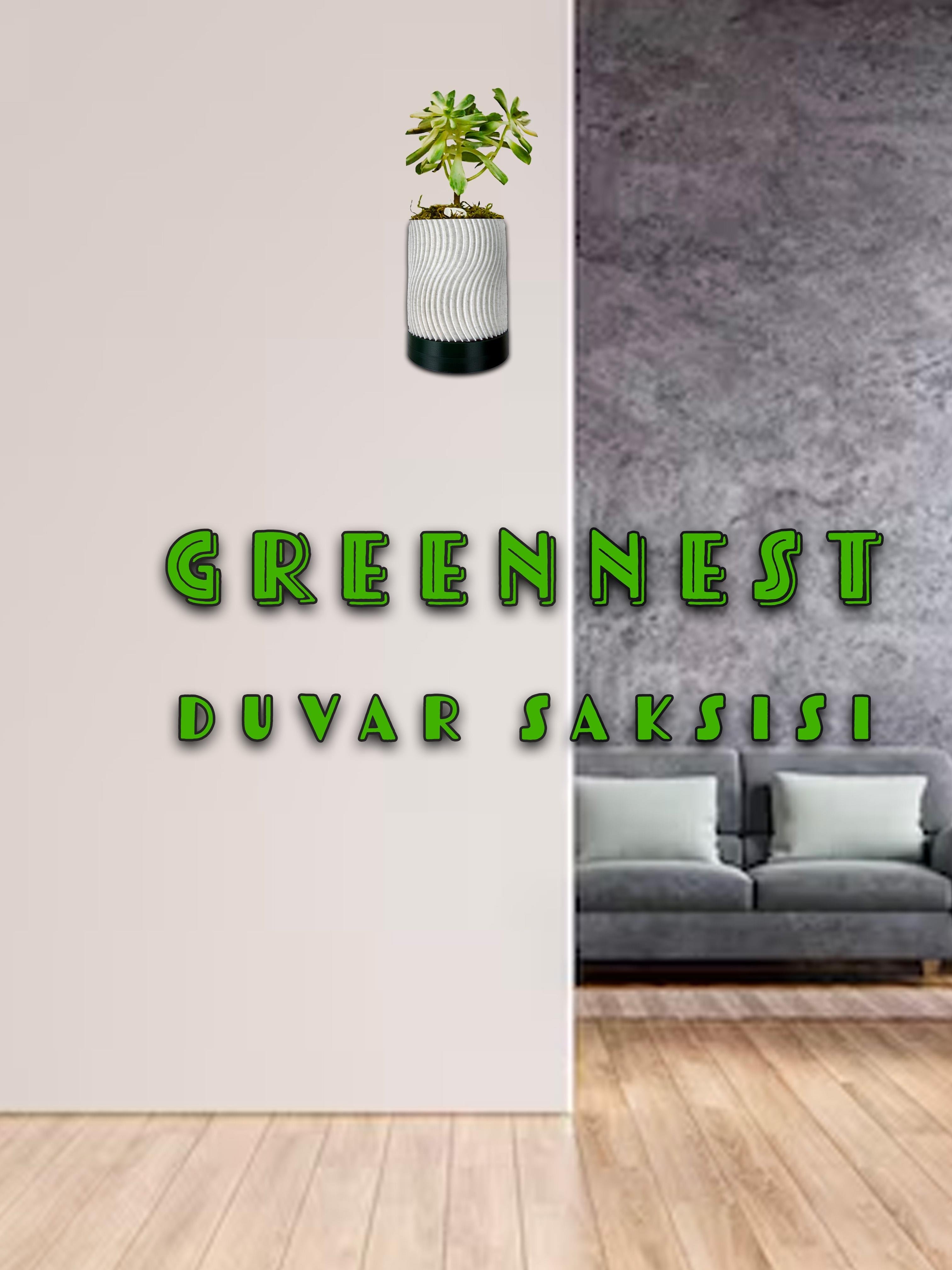 Greennest Mini Duvar Saksısı Sukulent Dekoratif Duvar Saksısı