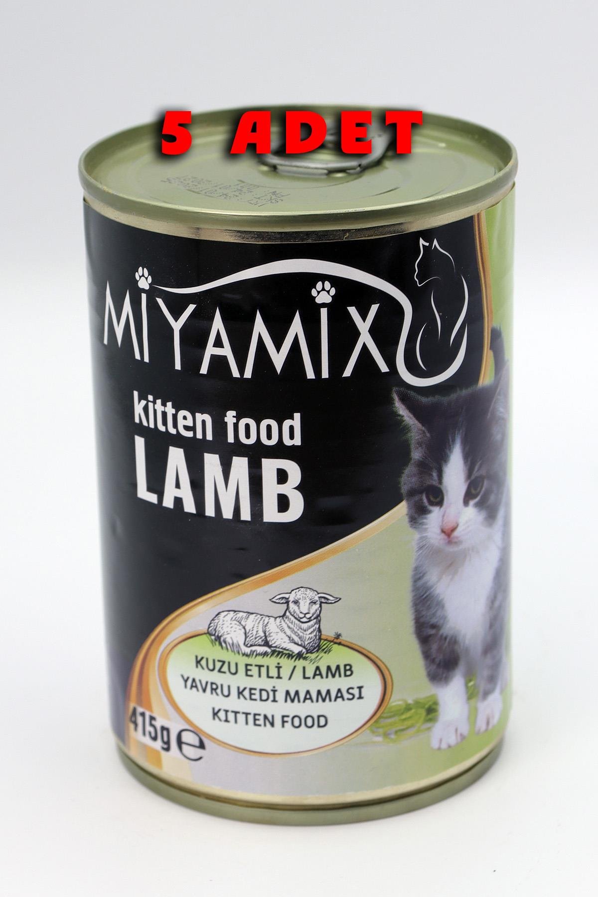 Miyamix Kuzu Etli Yavru Kedi Yaş Mama 415gr 5 Adet