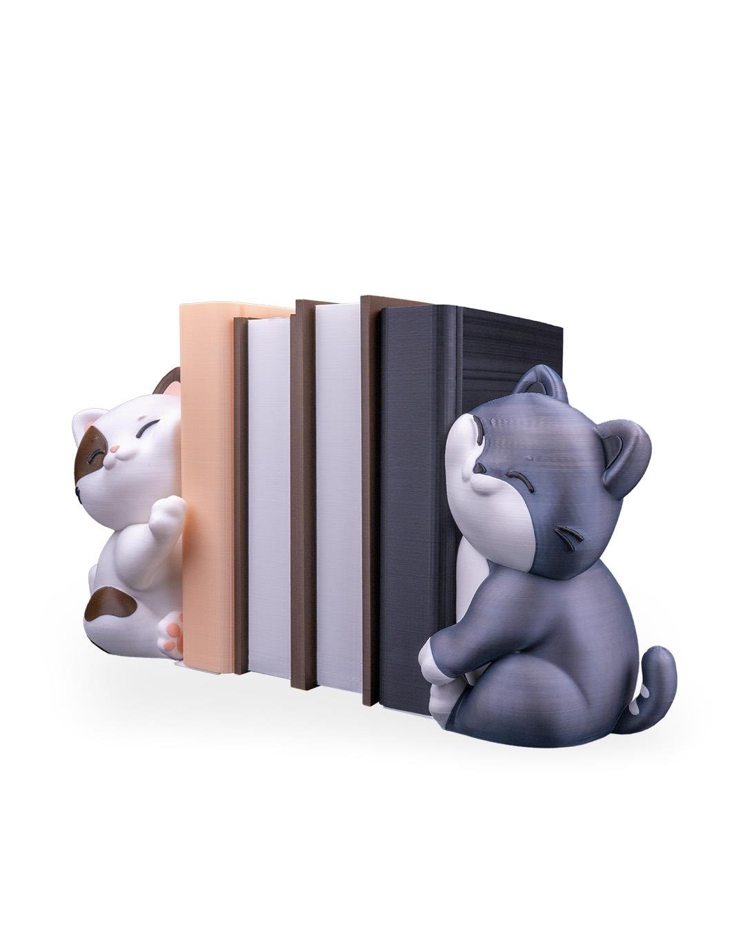 Sevimli Kedi Temalı Kitap Tutucu Seti Dekoratif