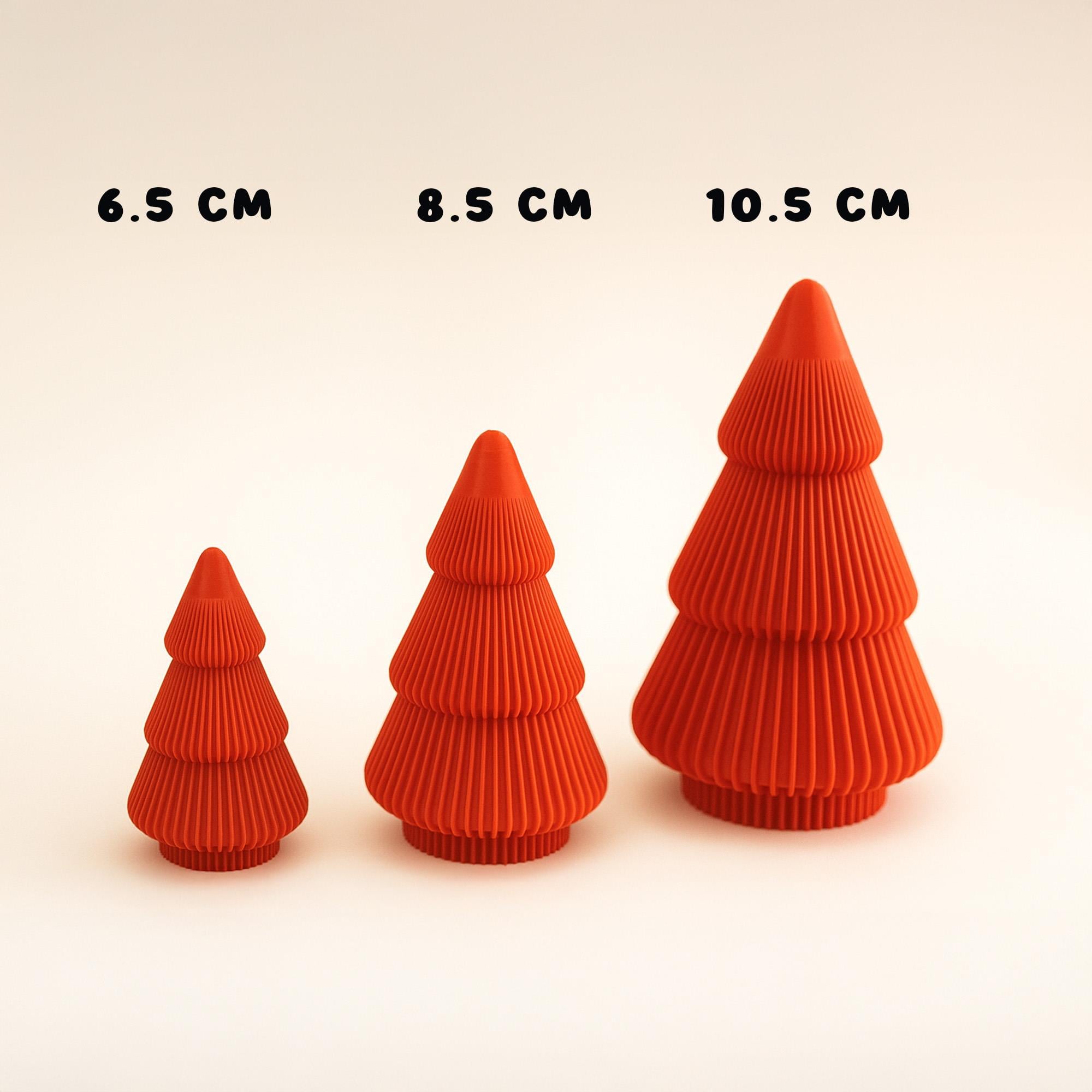 Üçlü Yılbaşı Ağacı Seti | 3D Baskı Dekoratif Masa Süsü