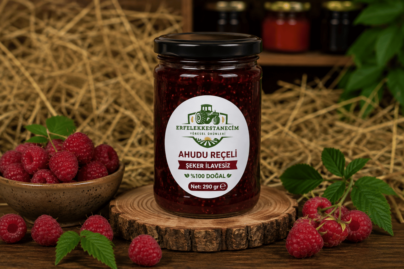 Şeker İlavesiz Ahududu Reçeli 290 GR